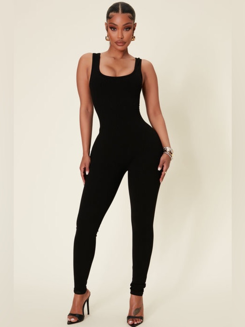 Black bodycon jumpsuit